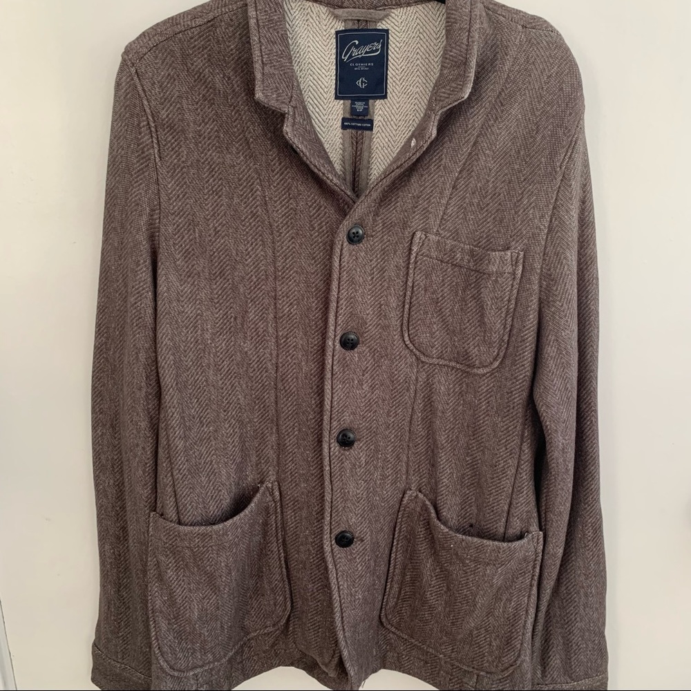 Grayers Men’s Light-Brown 100% Cotton Blazer